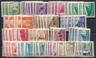 1951 Épületek (I.) 68 db bélyeg benne 2 sor, vegyes képmérettel (ca. 20.000)