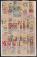 1909-1911 21 db csomagszállító szelvény szép / olvasható bélyegzésekkel