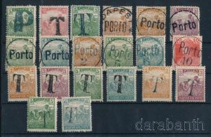 1918 Kisegítőportó 20 db bélyeg stecklapon