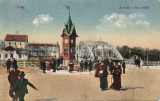 Győr a Radó-szigeti színházzal és Rába-híddal (EB)