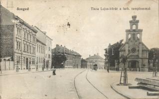 Szeged Tisza Lajos körút Evangélikus templommal (Rb)