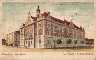 Szeged MÁV Üzletvezetőségi irodája litho (Rb)