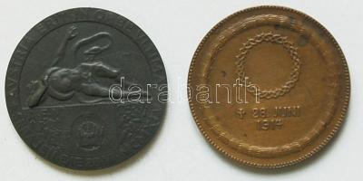 1914. Weinberger: Ferenc Ferdinánd Sarajevo hadifém emlékérme + Hartig: Ferenc Ferdinánd főherceg Br...