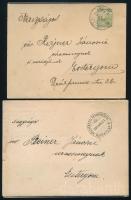 1922-1941 3 db gyászjelentés, közte egy bélyeges és 2 db készpénz bérmentesítéssel