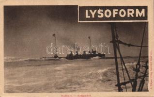 Warship with Lysoform ad