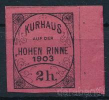 Hohe Rinne 1903 2f fogazatlan ívszéli / imperforate margin piece