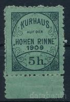 Hohe Rinne 1909 5f ívszéli / margin piece