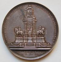 1888. A Scharff: Maria Theresia szobor avatása Bécsben Ag emlékérem / 105g-64mm