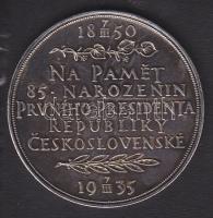 Csehország 1935. O. Spaniel: Masaryk Ag emlékérem / 29,4g-42mm