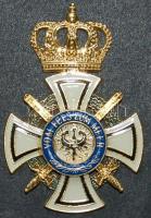 Poroszország Hohenzollern-ház érdemkeresztje karddal, gyűjtői replika T:1-