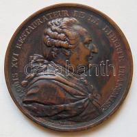 Franciaország 1789. Vivier: XVI. Lajos Br emlékérem / 64mm