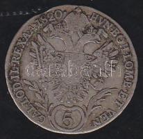 Ausztria/magyar verdejel 1820B 5Kr Ag Ferenc T:2,3