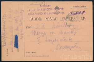 1915 Tábori posta levelezőlap FP / 351 B + Krakauer k.u.k CHIRURGEN GRUPPE Obst. Prof. Dr. M.u. RUTKOWSKI