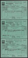 1930 3 db Vámárunyilatkozat