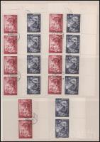 1952 Rákosi Mátyás 60f + 2Ft 10-10 db üresmezős bélyeg