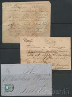 2 db bélyeg előtti levél + 1 db 1858-as levél