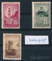 1947 Repülő 3 db bélyeg szürkés papíron