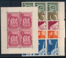 1941 Széchenyi sor 3-as csíkokban + 1948 Szakszervezet kisív