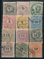 1898 Feketeszámú Krajcáros 12 érték 12 : 11 1/2 fogazással