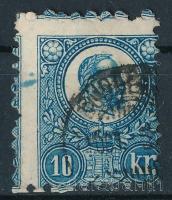 1871 Réznyomat 10kr nagyon látványosan elfogazva
