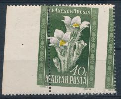 1950 Virág 40f ívszéli, nagyon látványosan elfogazva