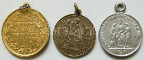 3db klf Ferenc József érem, mellszalagok nélkül T:vegyes