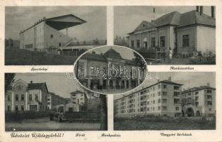 Újdiósgyőr Sportteleppel, Bankpalotával, Munkásotthonnal és Vasgyári bérházakkal