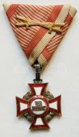 Ferenc József Katonai Érdemkereszt III. osztálya hdiékítménnyel, kardokkal és mellszalaggal! T:2