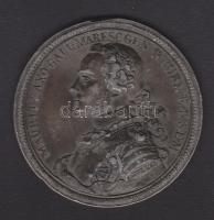 1750. Müller: Mauritio német hadvezér emlékérem ónból / 55mm