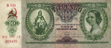 1930-1941. 10P, 20P, 50P, 100P mindegyik hamis sarló-kalapács fny-sal T:III+,III