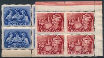 1952 Bélyegnap (25.) sor ívsarki 4-es tömbökben