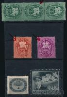 1942-1946 5 db lemezhibás bélyeg
