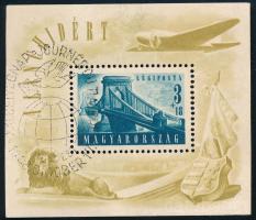 1948 Lánchíd blokk alkalmi bélyegzéssel (40.000)