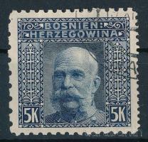 1906 5K bélyeg 9 1/2 : 12 1/2 : 9 1/2 : 6 1/2 vegyes fogazással