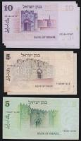 Izrael 1973-1978. 5L (3x) + 10L (3x) T:vegyes