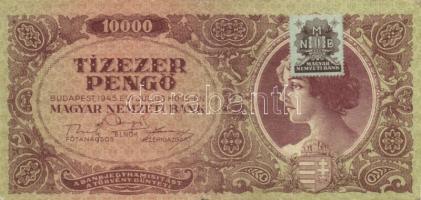 1945. 10.000P "MNB" bélyeg B betűje nyomdai hibás! T:III