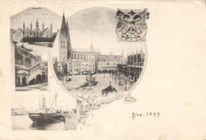 Lübeck with market square and hospital (EB)