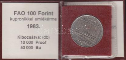 1983. 100Ft "FAO" T:BU Eredeti tokban, tanúsítvánnyal!