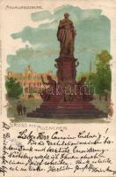 München Maximilian monument litho