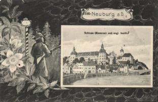 Neuburg an der Donau the castle as military barracks (small tear)