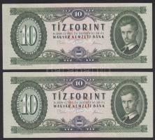 1975. 10Ft (2x) egymásutáni sorszámmal T:I