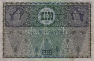 Ausztria 1918. 10000K (2x) piros vízszintes "Deutschösterreich" fny-sal, II. kiadás T:II,I...