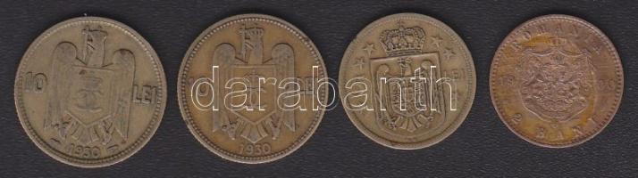 Románia 1900. 2b + 1930. 5L + 10L (2x) T:3+/3