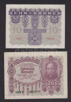 Ausztria/Osztrák-Magyar Bank 1922. 10K, 20K T:II,II-