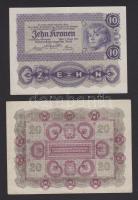 Ausztria/Osztrák-Magyar Bank 1922. 10K, 20K T:II,II-