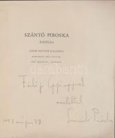 1957 Szántó Piroska dedikált kiállítási katalógus