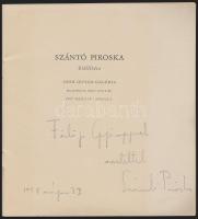 1957 Szántó Piroska dedikált kiállítási katalógus