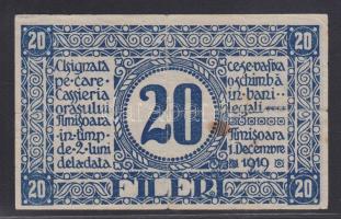 Temesvár 1919. román nyelvű 20f T:III