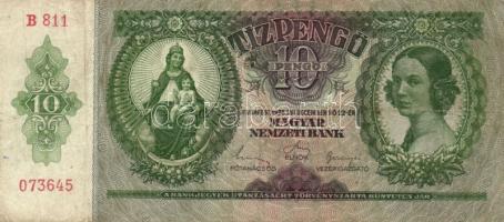 1930. 100P (11x) + 1932. 50P (2x) + 1936. 10P (2x) + 1960. 100Ft elő-és hátlapi nyomat kissé eltolódva T:II,III