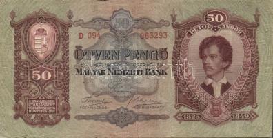 1930. 100P (11x) + 1932. 50P (2x) + 1936. 10P (2x) + 1960. 100Ft elő-és hátlapi nyomat kissé eltolód...